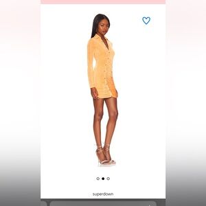 Superdown orange collar mini dress / size small / never worn